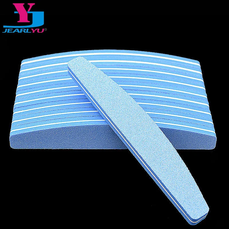 

20pcs/lot Blue Color Sunshine Nail File Sponge Diamond Nail Buffer File Washable 100/180 Nail Buffer For Nail Decorations Tools
