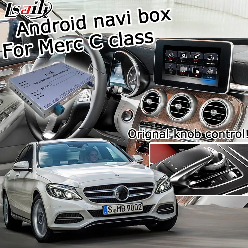 Android GPS navigation box for Mercedes-benz C class W205 NTG 5.0 video interface box COMMAND Audio20 mirror link with carplay
