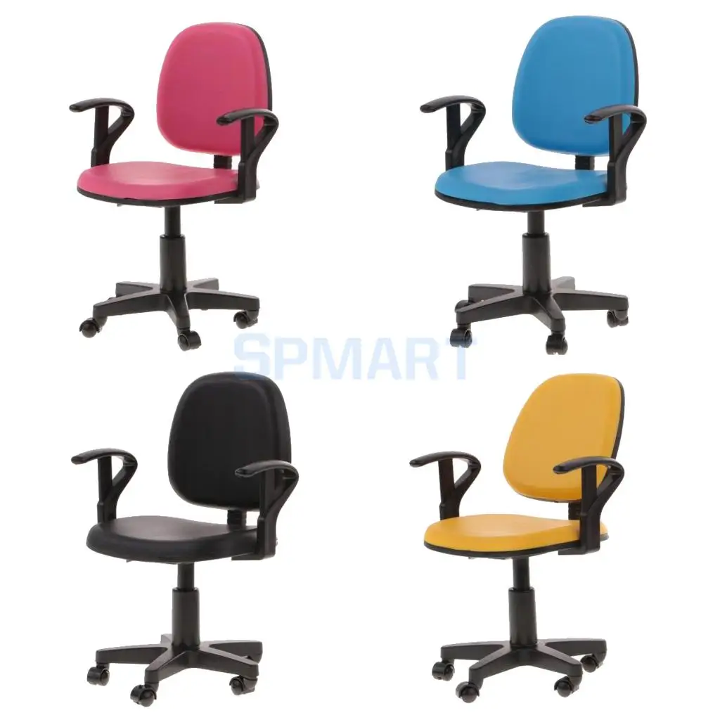 

Pack of 4 Pieces 1/6 Sclae Swivel Chair Office Computer Chairs Furniture for 12'' Action Figure Accessories