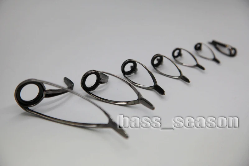 

SET 7 PCS TITANIUM OXIDE CASTING /SPINNING FISHING ROD GUIDE SET ROD BUILDING