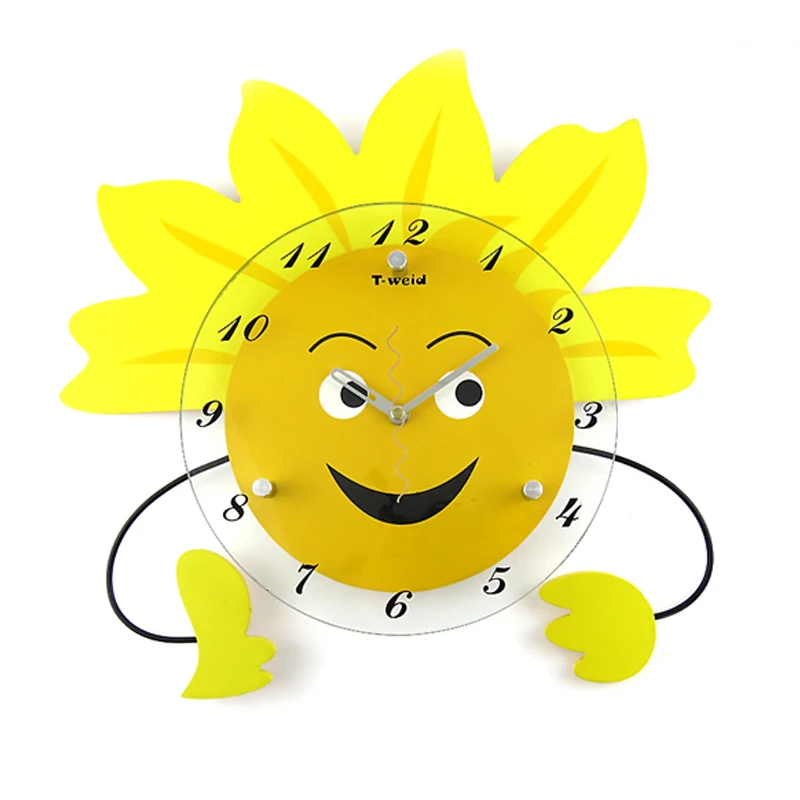 

Wooden arch hammock clock cartoon wall clock fashion child real pocket watch rustic clocks study room mute Movement clock