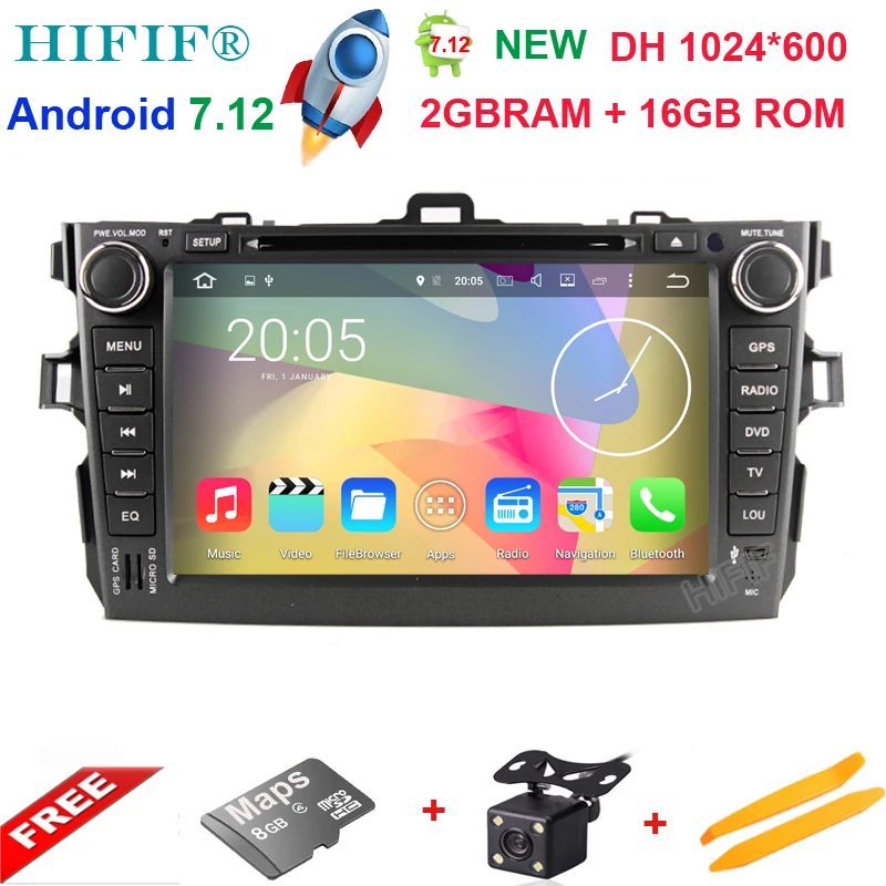 Flash Deal Quad Core Android 7.1 for Toyota Stereo corolla 2011 2007 2008 2009 2010 Car DVD Radio GPS For toyota corolla navigation system 0