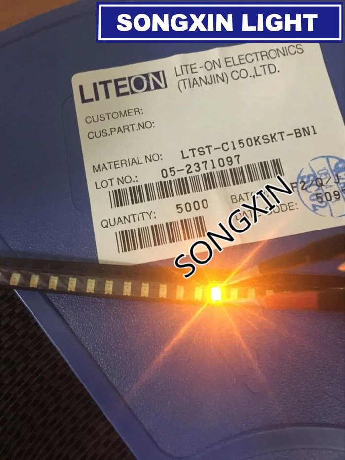 Buy 1000pcs/lot FOR LITEON LTST C150KSKT 1206 Yellow Smd Led Bright Yellow