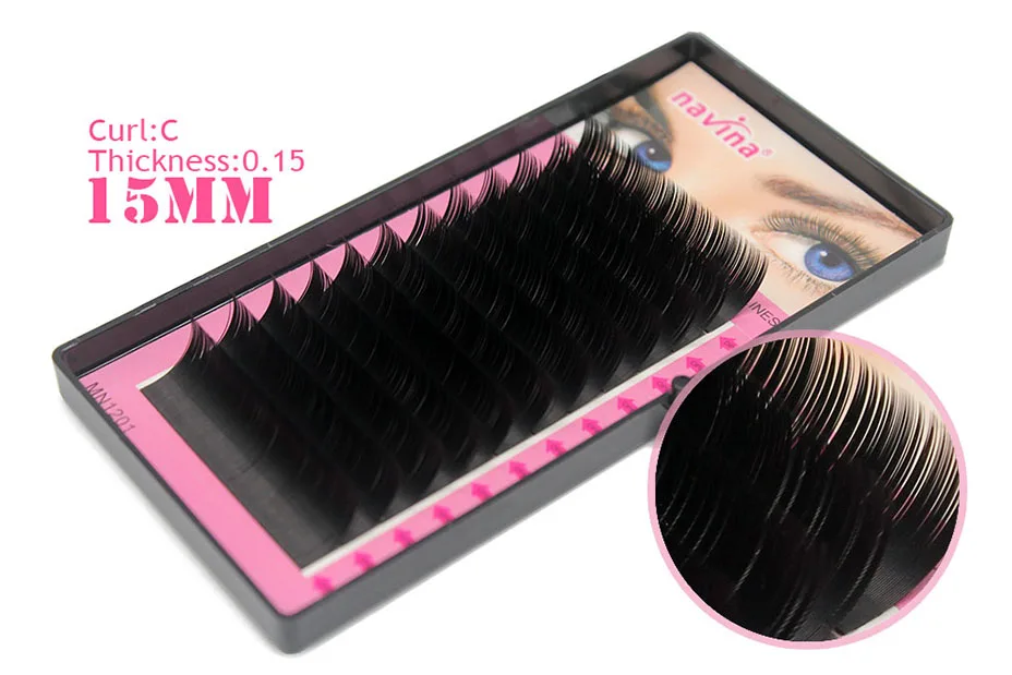Navina 12rows Individual Eyelashes Extension False Professional Mink Extensions Lashes Materials Makeup Cilia -Outlet Maid Outfit Store