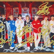 Ручная подписка Bangtan Boys autographed group photo 4*6 дюймов 02022018a
