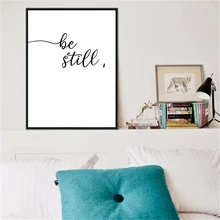 Modern Minimalist Canvas Painting Be Still My Soul Monochrome Typography Prints Bedroom Wall Art With Free Shipping Worldwide Weposters Com