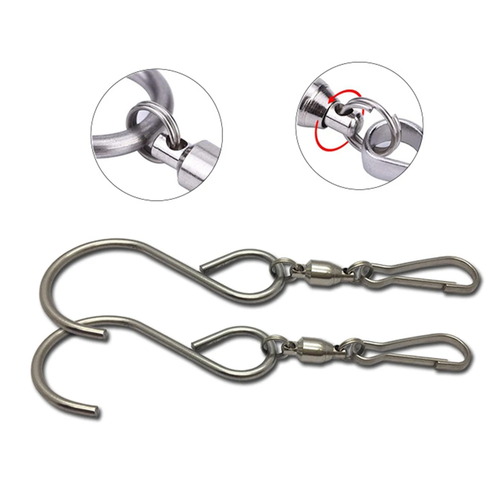 

10pcs/set Plants Ornaments Twisters Multifunctional Wind Chimes Hanging Hook Flower Basket Swivel Clip Stainless Steel Curtain
