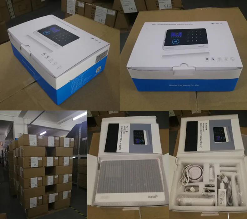 Video GSM Alarm system Switchable Wireless Home Security WIFI 2G Network Alarm system APP Remote Control RFID card Arm Disarm