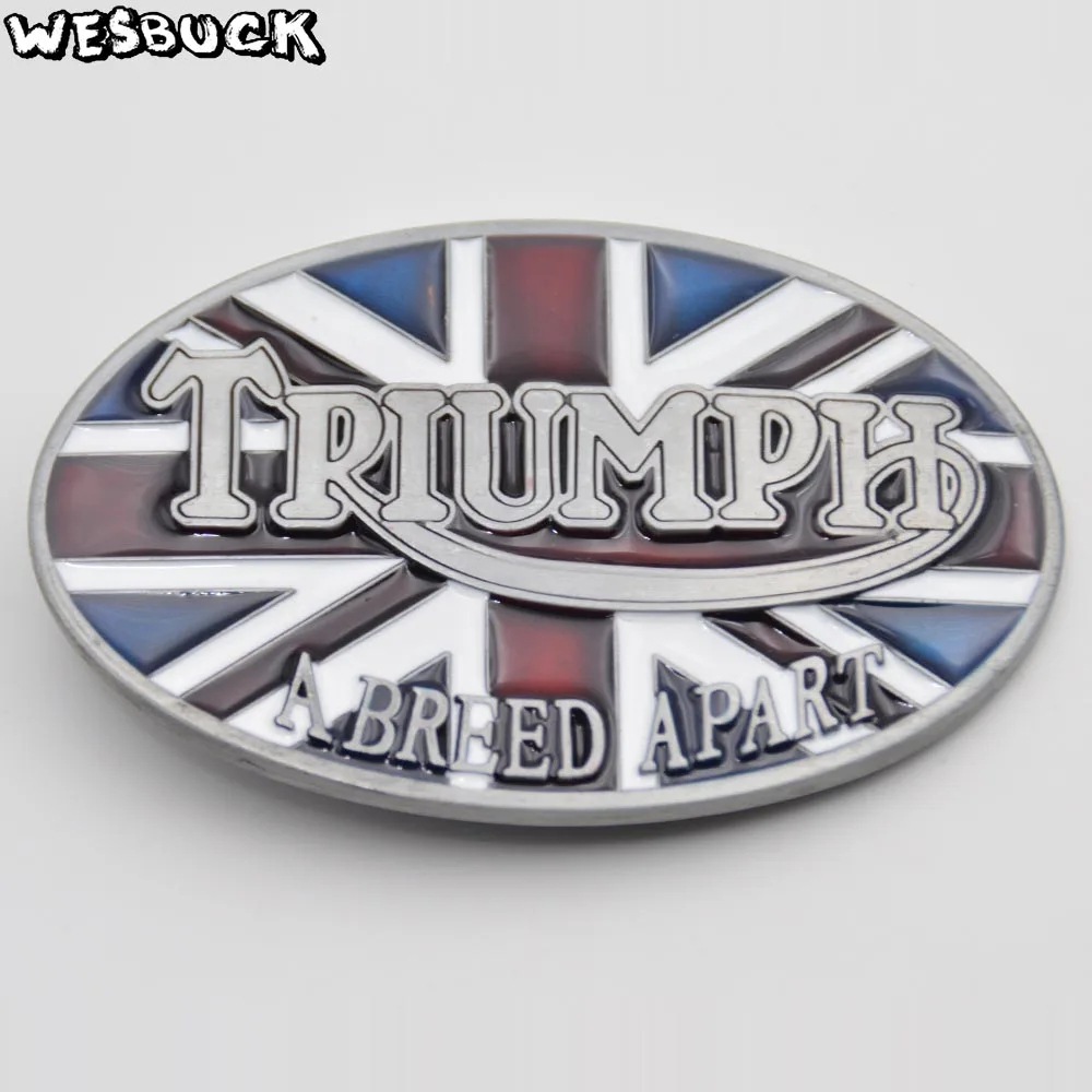 5 PCS MOQ wesbuck Brand пряжка на ремешке Стиль британский флаг TRIUMPH пряжка на ремешке Овальный металлический Классическая пряжка на ремешке s с поясом из искусственной кожи