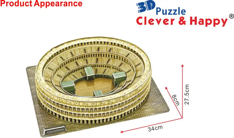 3d архитектурный паззл модель Колизей(Италия) бульдог модель головоломки