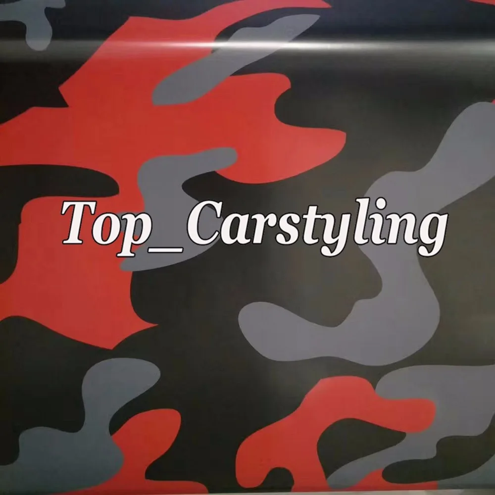 red large camo vinyl car wrapping film (1)