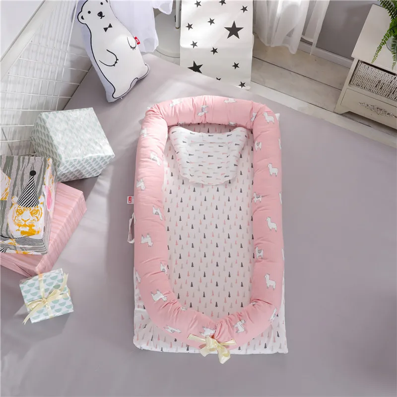 16 цветов переносная детская кроватка с Подушка для детской кроватки уход за ребенком, младенец Люлька-качалка детская кроватка