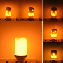 110 V-240 V E27 имитирующий эффект пламени, имитирующий огненное мерцание, горящая, беспламенная декоративная лампа, фонарь, светодиодный светильник, кукурузный светильник