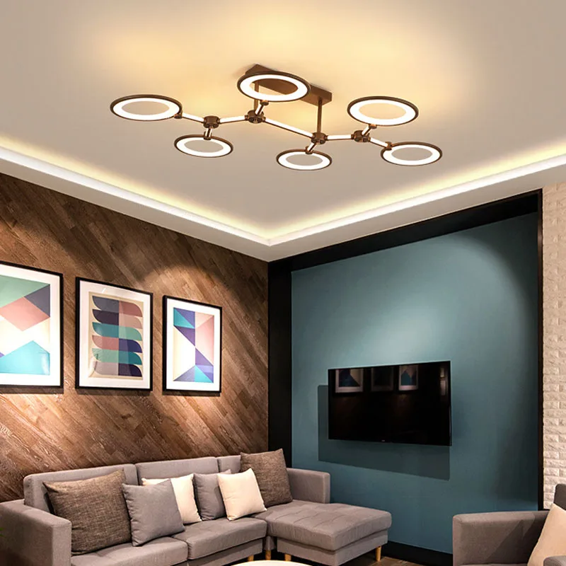 

Nordic lighting modern minimalist living room lamp home circle creative personality led ceiling lamp living room bedroom lamp