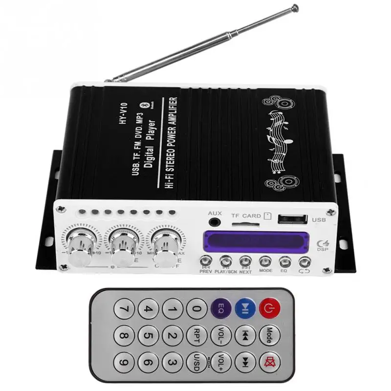 

Car Digital Audio AMP Bluetooth HiFi Stereo Mini Amplifier Aluminum alloy Stereo Amplifier 12V/5A Car Amplifier Car Accessories