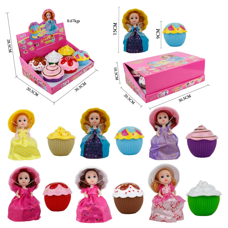 

1PCS 15cm Cartoon Lovely Cupcake Princess Doll Transformed Scented Beautiful Cute Cake Doll Toy Girls Toys for Children