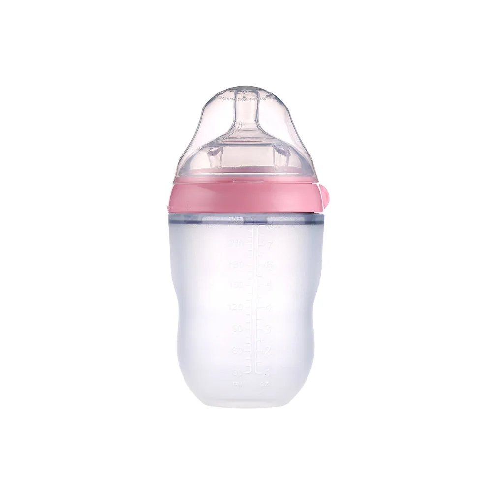 Beli Silicone Bayi Botol Susu Bayi Silikon Botol Makan (Sendok Bonus)