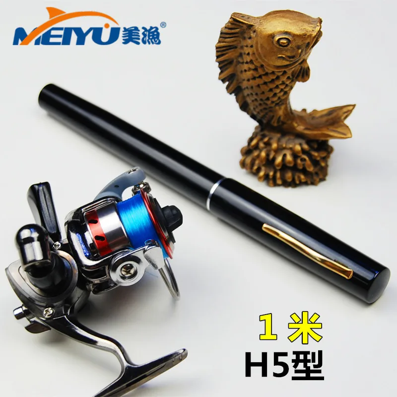 EMMROD Carbon Pen Rod Metal Spinning Wheel And Toss The Portable 1M Fishing Rod Cast Rod Sea H5
