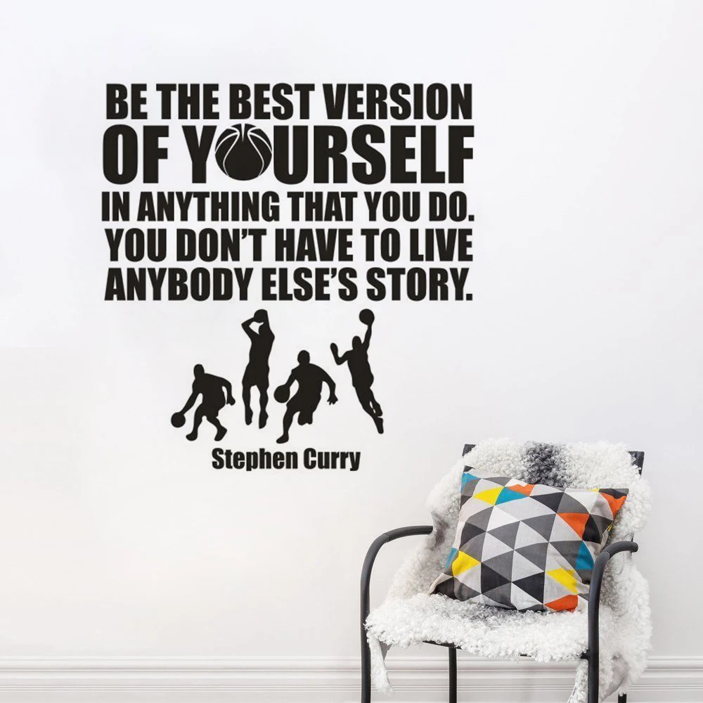 Stephen Curry Quote Wall Art Decal Basketball Sports Inspiration 