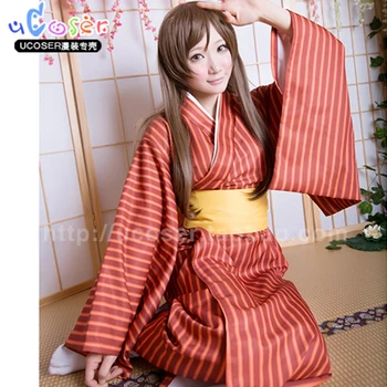 

Japanese Anime Kamisama Kiss Kamisama Hajimemashita Nanami Momozono Cosplay Stripe Kimono Halloween Lolita Cosplay Costume