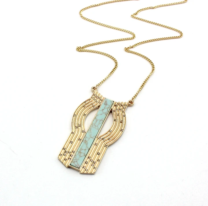 

2016 new bar strip crystal necklace geometric simple necklace for women