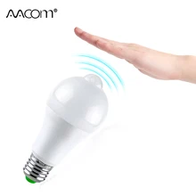 Ampoule LED E27 With Motion Sensor LED Night Light B22 12W 18W PIR Body Radar Activated