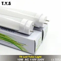 Светодиодный трубки лампочки t8 светодиодный tubete 600 мм SMD 2835 10 Вт Бра 110 В 220 В холодной теплый белый лампада luz светодиодный light tube spotlight