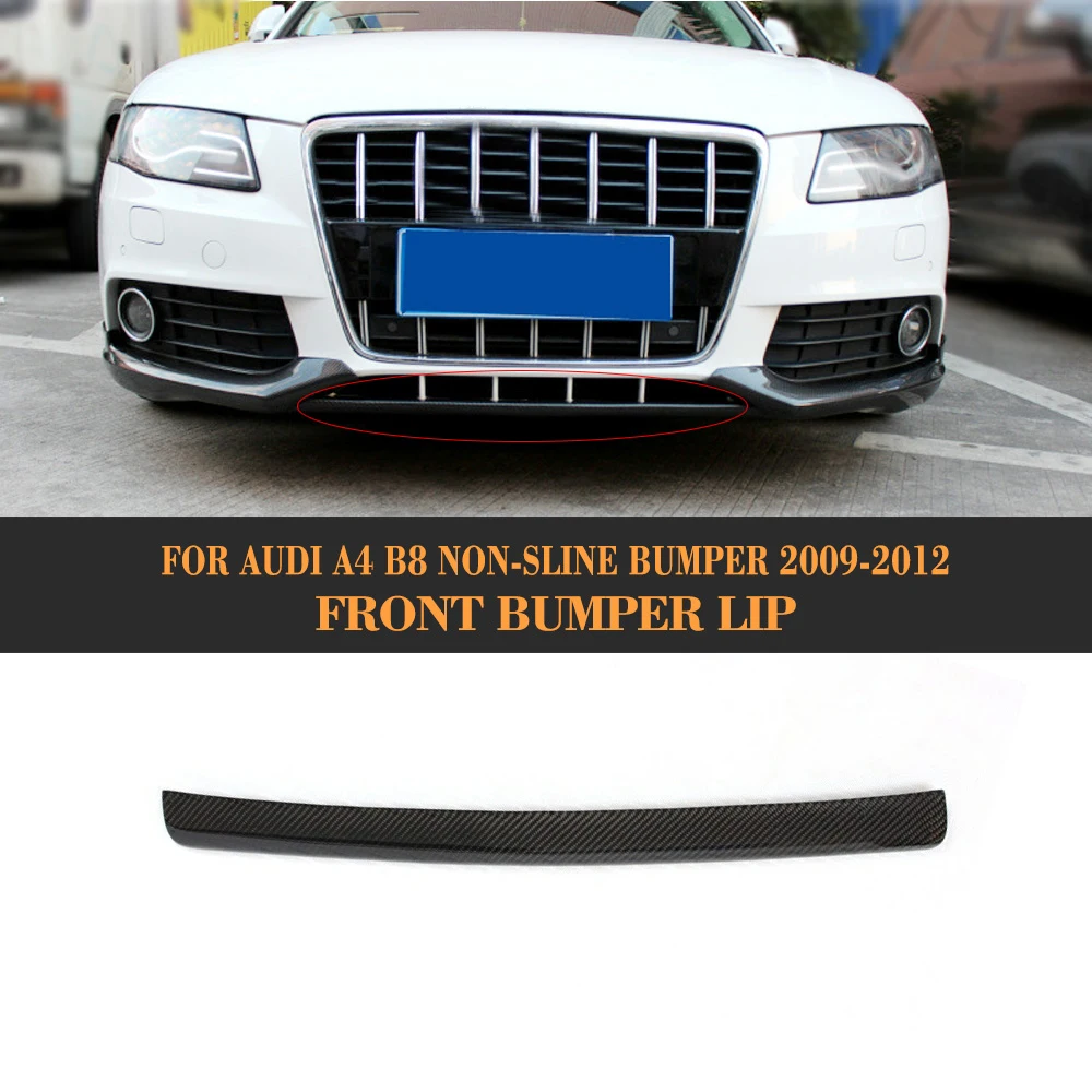 Карбоновый передний бампер для автомобиля спойлер для Audi A4 B8 Стандартный Седан 4 двери 2009 2010 2011 2012 не для Sline