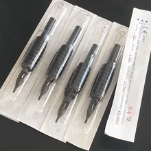 Ru 40 шт 1RL одноразовая захватывающая трубка для тату с иглами 3/"(19 мм) одноразовые стерильные иглы и трубчатые бигуди с наконечником