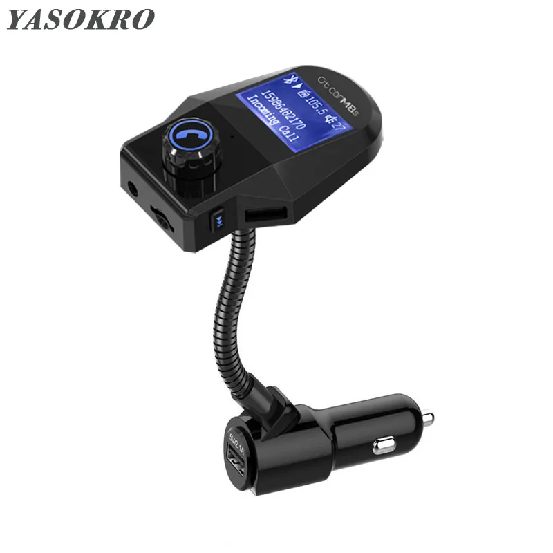 Yasokro FM передатчик Bluetooth модулятор автомобильный комплект громкой связи с 3.1a Dual USB Автомобильное Зарядное устройство автомобиля mp3 аудио