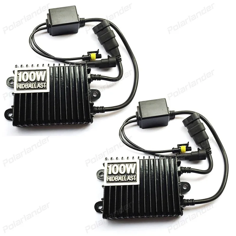 

2pcs Xenon Light Bulbs HID Ballasts 100W AC Car Conversion Kit Replacement Slim Ballast Blocks 12V