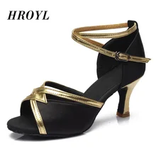 Туфли для латинских танцев для женщин/девушек, Бальные Танцевальные Туфли на высоком каблуке, мягкие и удобные, 5 см/7 см, джазовая обувь