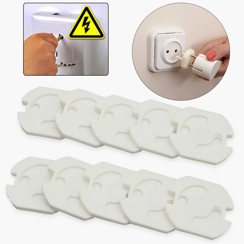 

10Pcs EU Power Socket Electrical Outlet EU Plug Rotated Socket Shock Protector Rotate Cover Anti Baby Kids Child Safety Guard