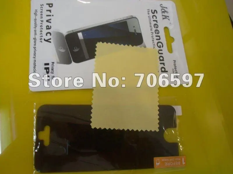 privacy screen protector for iphone 5 180 degree anti-spy touch&ampdisplay OK with retail packaging.20pcs/Lot | Электроника