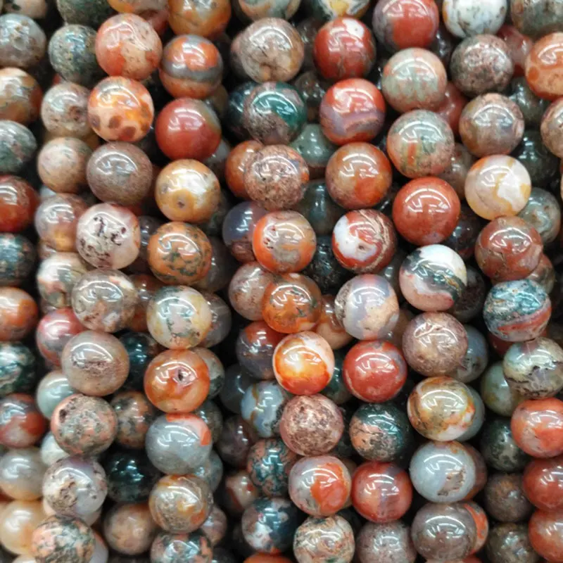 4-8mm Round Smooth Red Indian Agates Beads For Jewelry Making Bracelets Women Gift 15'' Needlework DIY Trinket | Украшения и