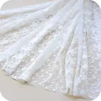 2018 NEW high quality windows decoration lace curtain women dress 3 Yards/lot Ivory lace fabric continuous embroidered lace