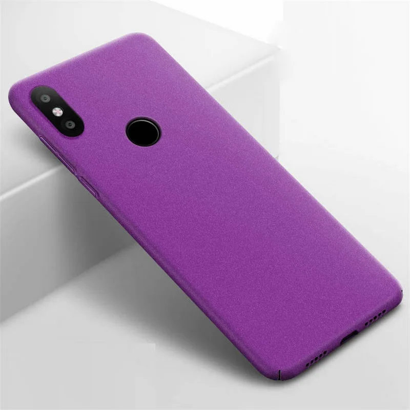 Матовый чехол с песчаником для Xiaomi mi 9 A2 Lite 8 SE A3 9 T, тонкая жесткая задняя крышка для Red mi Note 7 8 Pro 5 4 4X 6A S2 7A - Цвет: Фиолетовый
