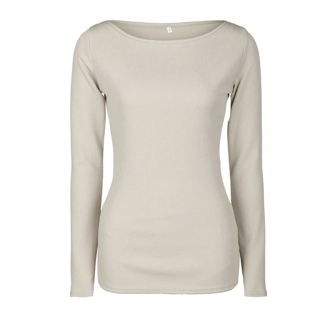 Winter White Long Sleeve Shirt Women Fitness Tight female T shirt Warm Top Round Neck Base Shirt