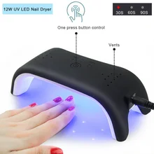 12 Вт Сушилка для ногтей Светодиодный УФ-лампа белый свет 3 таймера USB линейный отверждения лака для ногтей Гель-лак Инструменты для маникюра Оборудование для ногтей