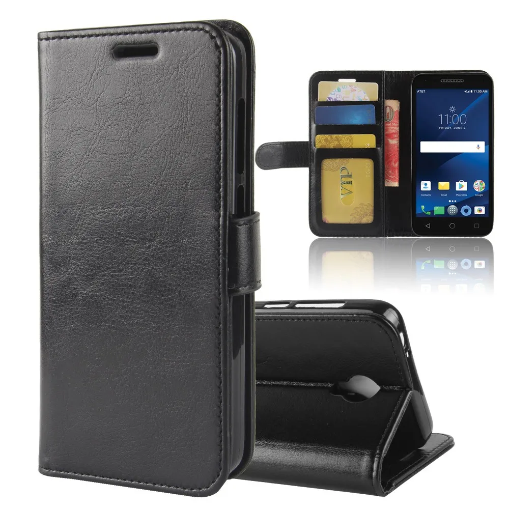 Luxury Flip Case For Alcatel Verso Leather Soft back Stand Phone Cases