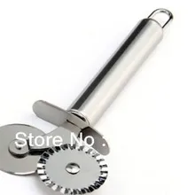 Двойной ролик для пиццы, нож для варочной поверхности, круглый нож, резак для торта из нержавеющей стали