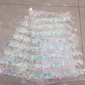 

Bridal Beaded Lace 2019 African Lace Fabric High Quality 3D Flower Embroidery Nigerian Lace Fabrics For Wedding Dress CD2855