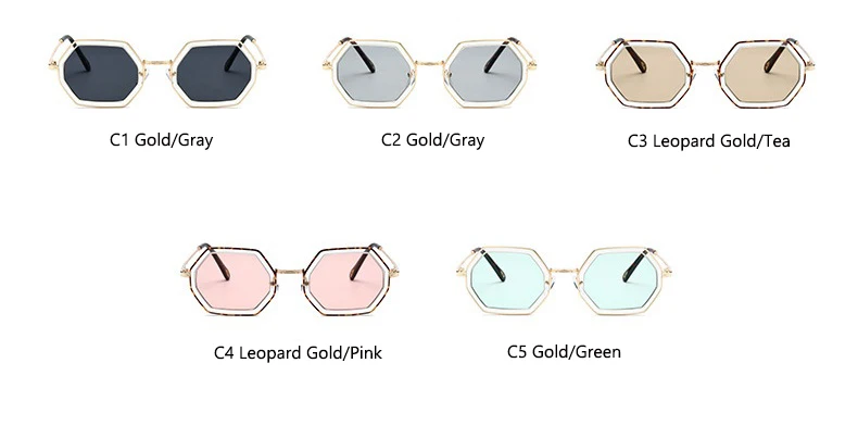 Роскошные шестигранные солнцезащитные очки итальянский бренд ретро очки 90s знаменитостей женские маленькие квадратные солнцезащитные очки oculos feminino