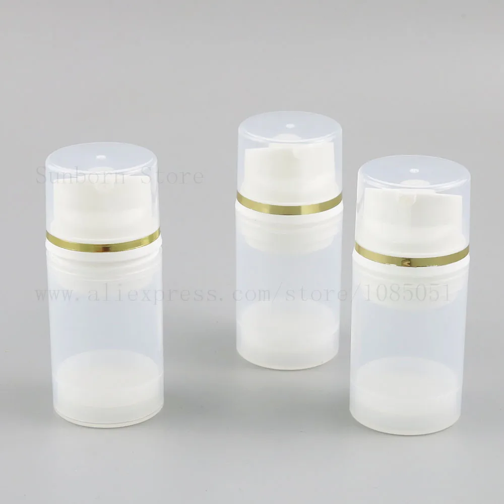 12pcs 50ml Clear Airless Pump Lotion Bottle Plastic Container Cosmetic Packaging with clear cap | Красота и здоровье