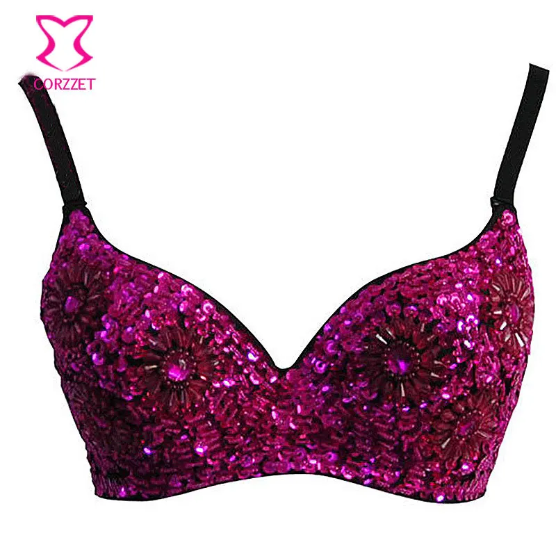 purple sequined bra - Gem