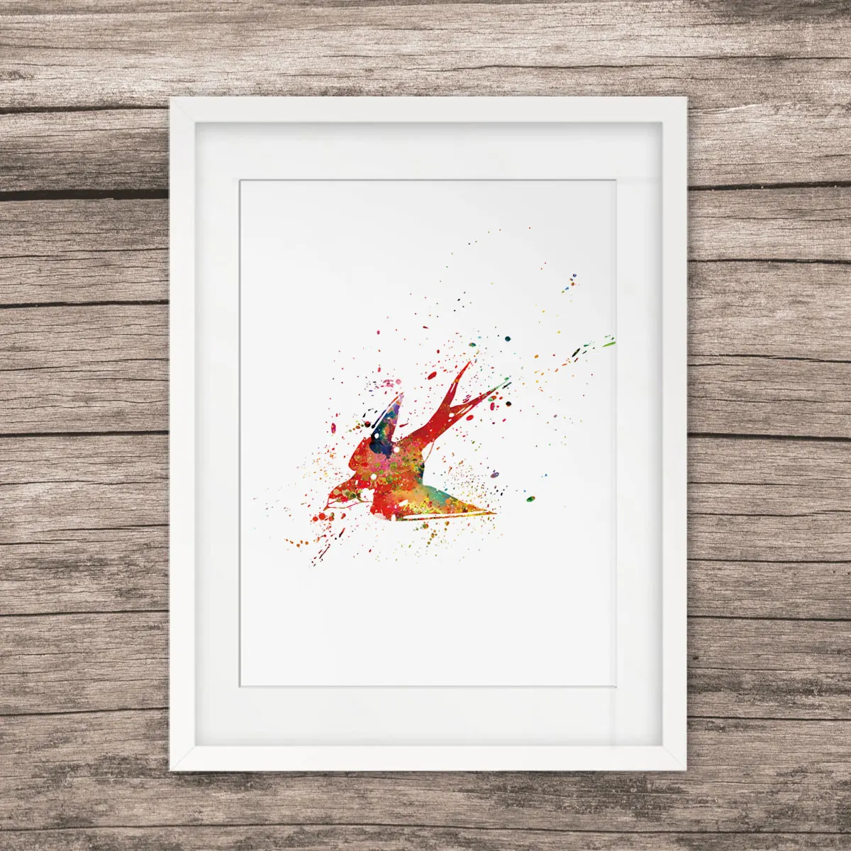 Swallow Wall Art Painting Animal Art Watercolor Paint Kids Room Decor