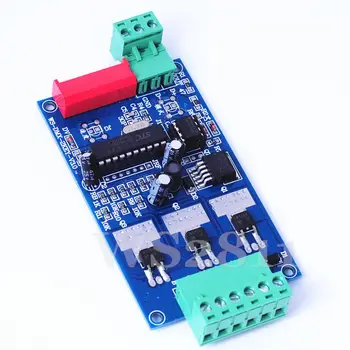 

1Pcs 3 CH dmx dimmer Controller,3 channel dmx512 decoder RGB Strip Module 2KEY-3CH-BAN DC5V-24V 15A