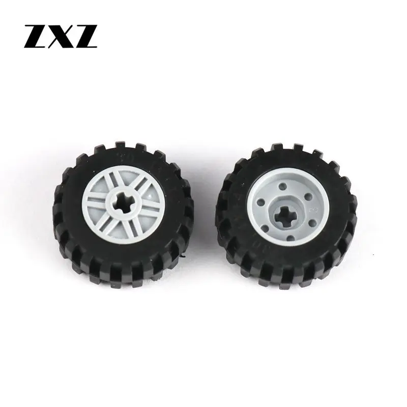 Детали MOC Technic 4 шт./8 шт. колесо 18x14 с отверстием для оси 55982 шины 92402 модели