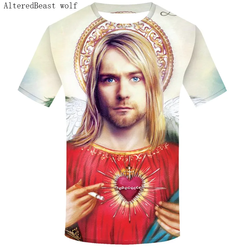 Мужская футболка Nirvana Kurt Cobain, Harajuku Song, лирика, принт в рамке, рок-звук, мужская летняя одежда, негабаритная футболка