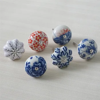 

Ceramic Dresser Pulls Knob Flower Drawer Knob Kitchen Cabinet Pulls Cupboard Knobs Handles Door Handle Knob Furniture Hardware
